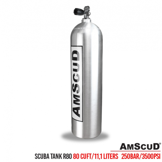 AmScuD Tabung Selam/Scuba Tank/Scuba Cylinder Alluminium R80 Cuft / 11.1 liter